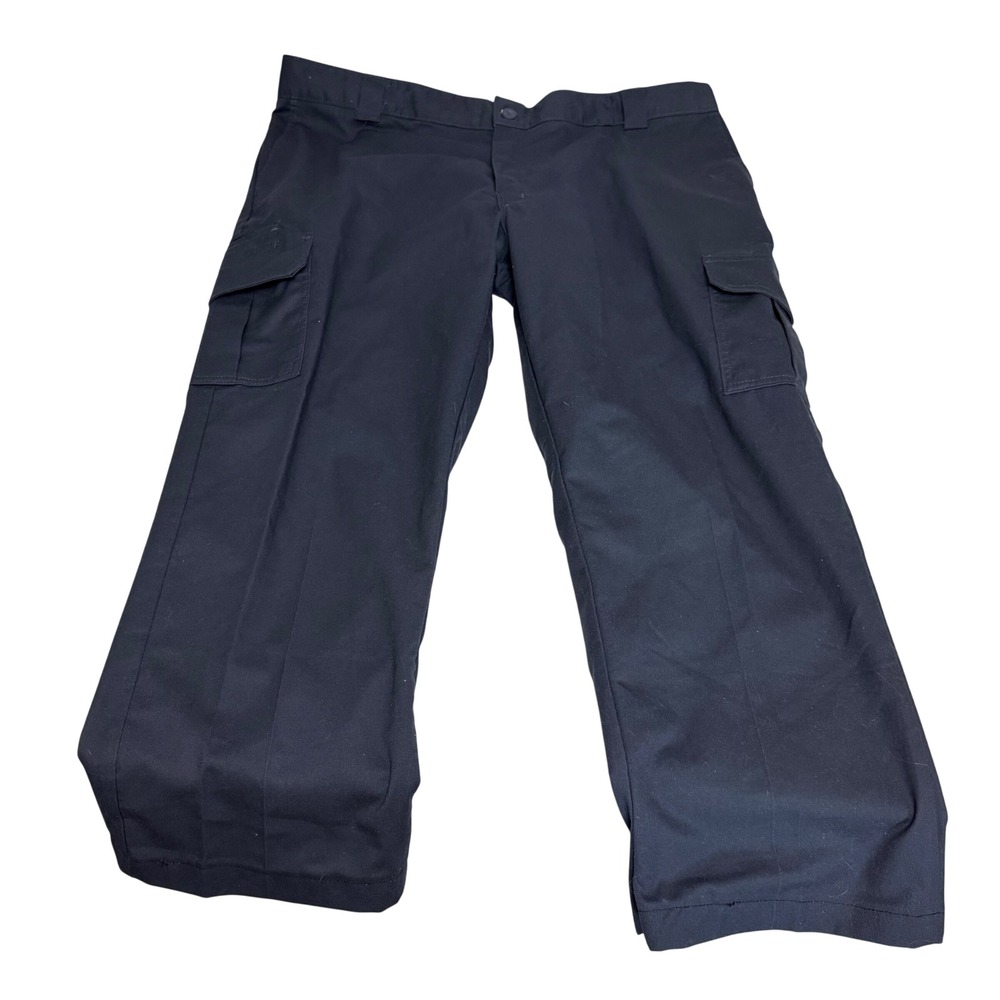 Dickies Mens 44 Regular Straight Flex Cargo Pants Dark Navy Blue Workwear - Picture 2 of 9